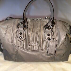 Coach Grey Leather Satchel | Excellent Condition